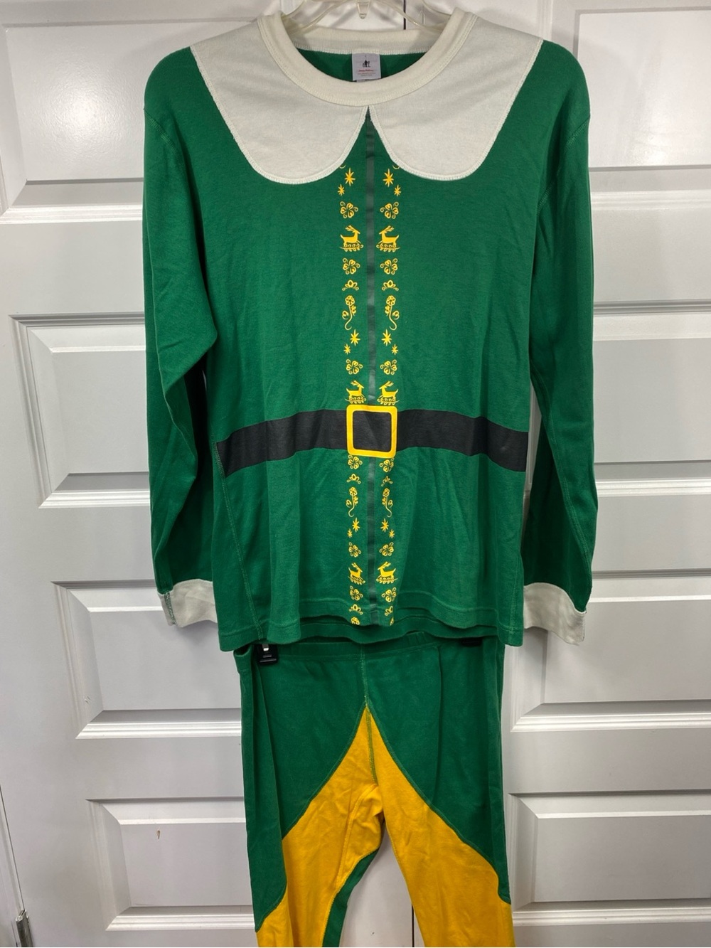 Hanna Andersson Buddy Elf Christmas 2pc Pajama Set Outfit Men’s Large Holiday